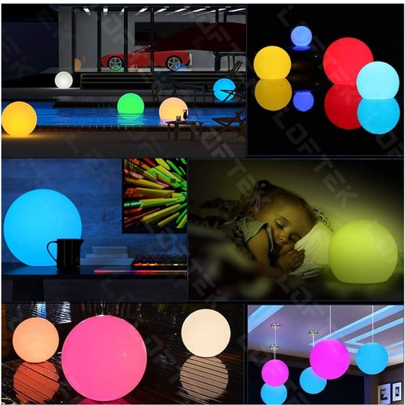 8-inch LED Light Ball: 16 Colors Dimmable Globe Cosplay (Inside Out) or Decor - Picture 8 of 8